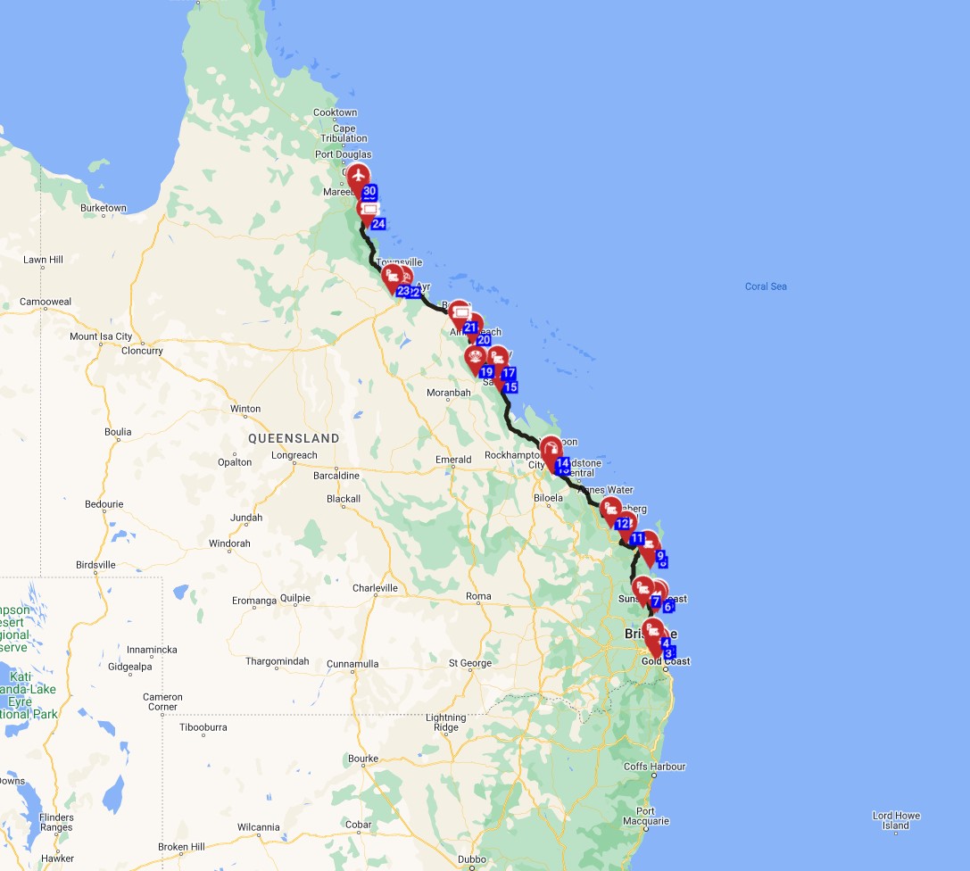 Brisbane to Cairns  - Tropical North Journey